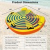 Costway Towable Tube for Boating 1 or 2 Person Inflatable Boat Tube for Youth & Adult Yellow - 3 of 4