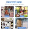 Folding Shopping Cart with Wheels, 360° Swivel Design, Heavy Duty Utility Cart, Black - 3 of 4