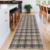 Indoor Modern Geometric Checkered Non Slip Area Rugs, Low Pile Non Slip Floor Carpet for Home Office - 2 of 4