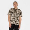 Men's Short Sleeve Knit Polo Shirt - Original Use™ Cream Leopard Print - 2 of 3