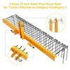 72" 3-Point Hitch Pine Straw Rake, Spring Landscape Rake for Lawn Tractor, Durable Powder-Coated Steel Dethatcher for Cat 0 & Cat 1 Attachments - 2 of 4