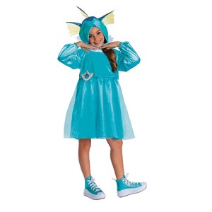 Pokémon™ Kids' Vaporeon Hooded Costume Dress - Blue - 7-8 - 1 of 4