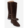 Ansel - Brown Suede Leather Riding Boot (Women) brown suede 8 Forever & Always Shoes US - 2 of 4