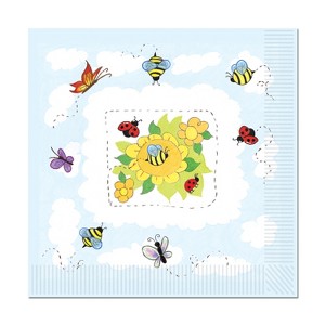Beistle Garden Luncheon Napkins, 3 packs of 16 napkins which is a 48 piece total, (48/Pkg) Multicolored - 1 of 1