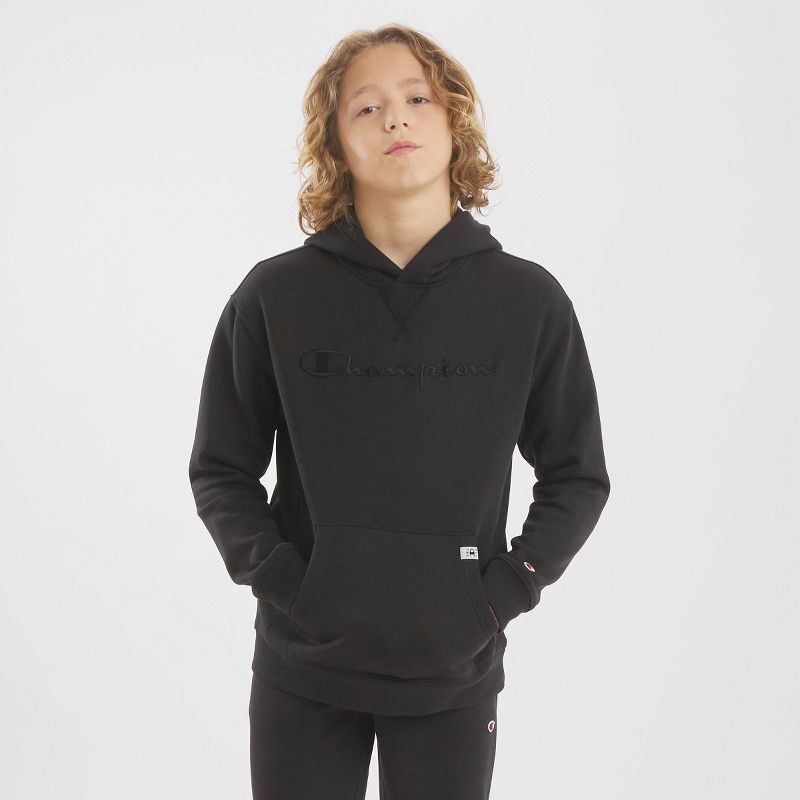 Champion Kids' Signature Fleece Hoodie - Black S