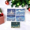 Unique Bargains Christmas Greeting Card Blue Green 4.5x3.1 Inch 10 Pcs - 2 of 4