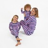 Leveret Matching Family Pajamas – Purple & Navy Stripes – 100% Cotton – Customizable for Personalization - 4 of 4