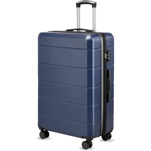 28-Inch Large Checked Hardside Luggage, Spinner Wheels, Durable Lightweight Suitcase with Handle & Trolley - 1 of 4