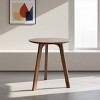 KWPZQEB Round End Table, Small End Table with 3 solid Wood Legs, Bedside Table for living Room Bedroom & Balcony - 4 of 4