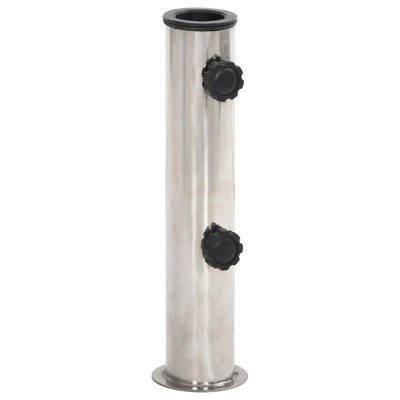 vidaXL Parasol Base for Ã˜1.5"/1.9" Pole Silver Stainless Steel