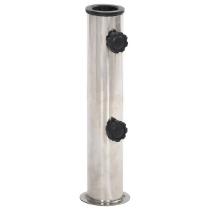 vidaXL Parasol Base for Ã˜1.5"/1.9" Pole Silver Stainless Steel - 1 of 4