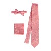 Gioberti Men's Formal 4pc Metallic Paisley Vest Necktie Bowtie and Pocket Square - 3 of 4