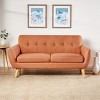 KWPZQEB 67.25" Loveseat Sofa, Button Tufted Small Couch with Upholstered, Mid Century Modern Decor Love Seat Couches for Living Room, Small Space - 3 of 4