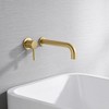 Sumerain Tub Filler Wall Mount Roman Tub Faucet Brushed Gold Single Left-Handed Handle, Brass Valve - 4 of 4
