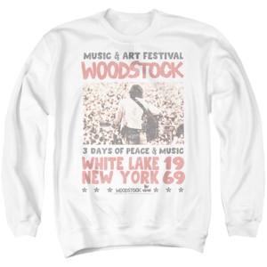 Men's Woodstock Crowd Poster Crewneck Sweatshirt - 1 of 4