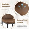 Lyngins Set of 4/6 Modern PU Leather Dining Chairs,Kitchen Chairs with Ergonomic Backrest,Armless Chair for Dining Room,Living Room,Office - 3 of 4