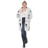 Plus Hooded Open Front High Pile Fleece Coat - White Mark - 2 of 4