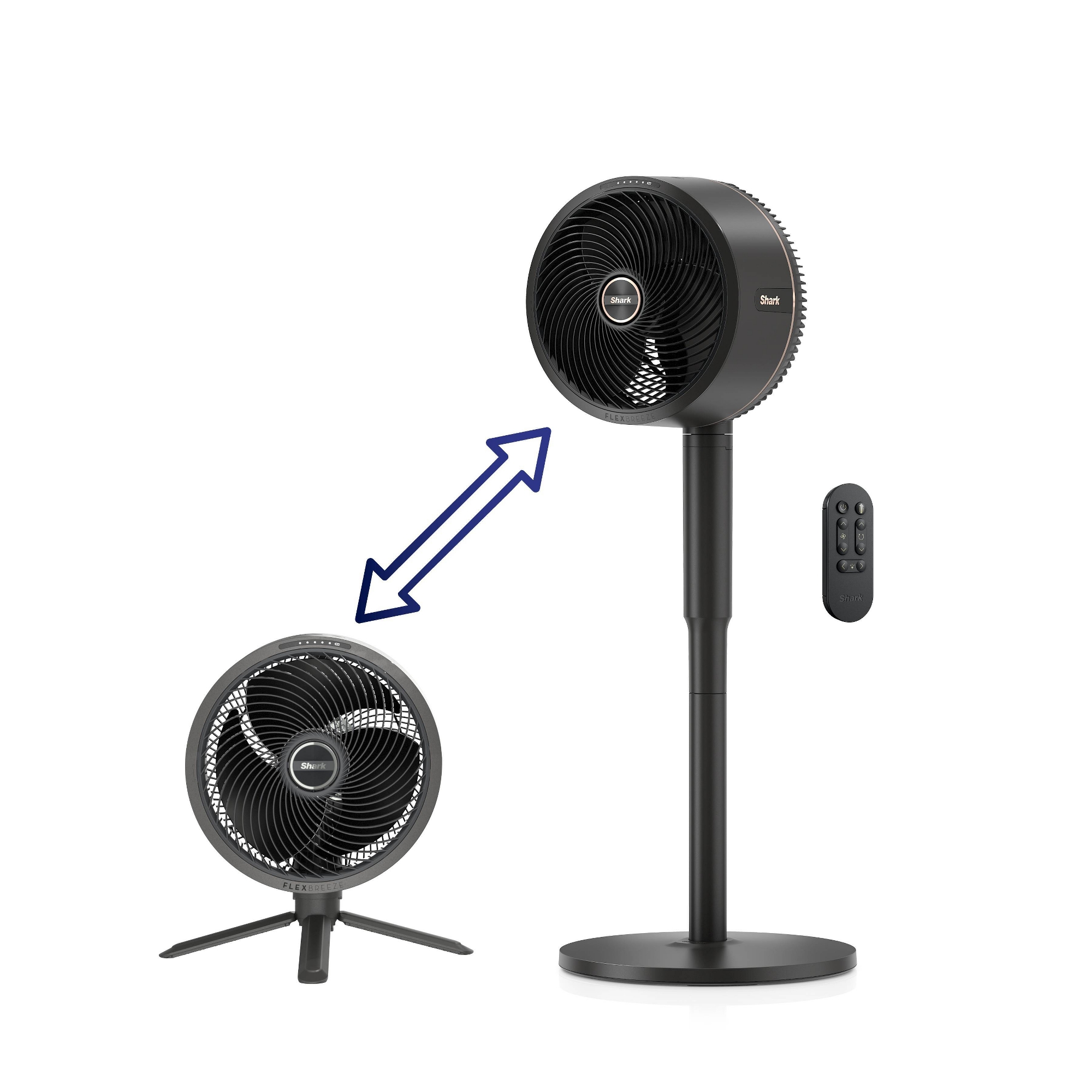 Shark FlexBreeze Outdoor and Indoor Fan Cordless and Corded Pedestal to Tabletop FA202