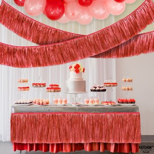 KatchOn, XtraLarge Red Fringe Banner - 6.5 Feet, Pack of 2 | Valentines Day Decorations |Red Streamers for Cherry Party Decorations - 1 of 4