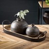 Sullivans 20" Oval Wood & Seagrass Tray - 3 of 4
