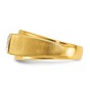 Black Bow Jewelry Men's 10K Two Tone Gold & 1/6 CT Diamond Tapered Band - 4 of 4