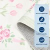 Acekool [Green Pink] Floral Print Runner Rug, Washable Low Pile Non-Slip Carpet for Entryway, Kitchen, Nursery & Playroom [2x6 Ft] - 4 of 4