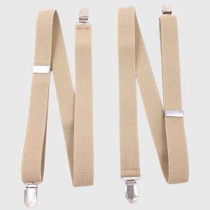 Anna-Kaci Men's Elastic Suspenders 47 inches - Adjustable 4-Clips Formal & Casual Suspenders for Trousers - 1 of 2