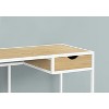 Monarch Specialties Computer Desk Home Office Laptop Storage Drawer 42InchL Work Metal Laminate Natural White Contemporary Modern - 3 of 4