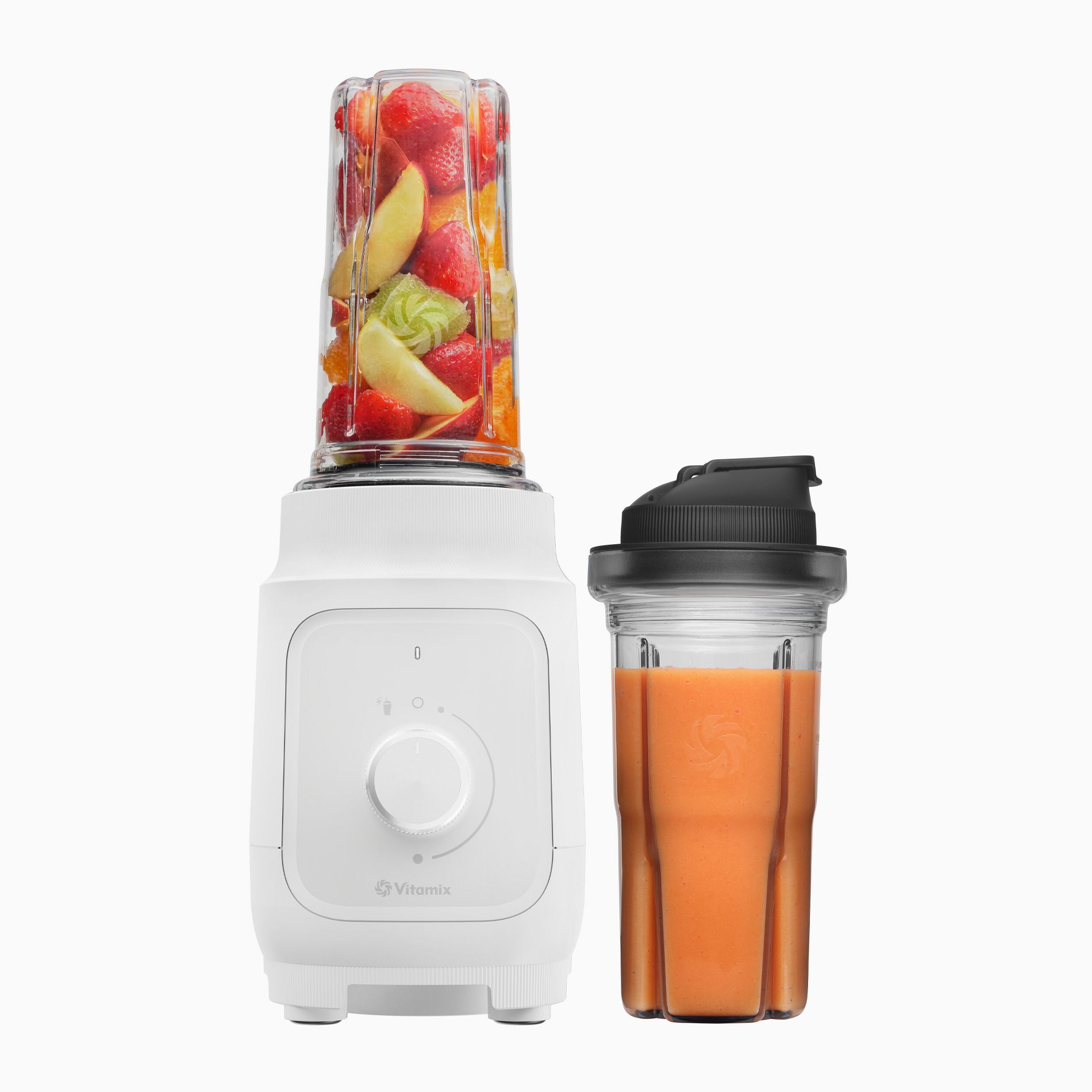 Vitamix Nano Personal Blender with Smoothie Pilot Program Stainless Steel Blades White
