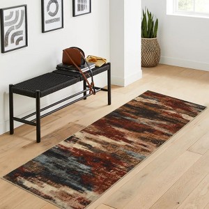 Modern Abstract Area Rug for Living Room, Large Non Slip Washable Living Room Rug, Low Pile Non-Shedding Soft Accent Carpet - 1 of 4