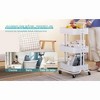 DOMETOUR 3 Tier Utility Cart Rolling Cart with Wheels Mobile Utility Cart Kitchen/Desk Car for Office, Bathroom, Kitchen, Kids Room White - 3 of 3