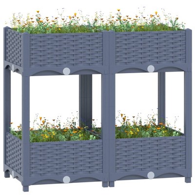 vidaXL Raised Bed 31.5"x15.7"x28" Polypropylene