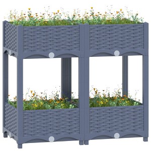 vidaXL Raised Bed 31.5"x15.7"x28" Polypropylene - 1 of 4