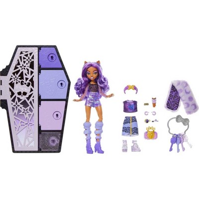 Monster High Skulltimate Secrets Clawdeen Wolf Doll And Fashion Set With  Dress-Up Locker