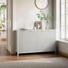 homfan 55" Fluted Buffet Cabinet - 4-Door Storage w/Adjustable Shelves, Modern Credenza for Kitchen/Living Room - 3 of 4