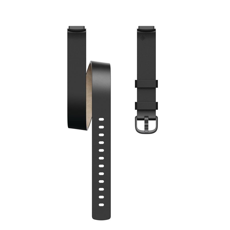 Fitbit Luxe Horween Leather Double Wrap Band - Black, 1 of 5