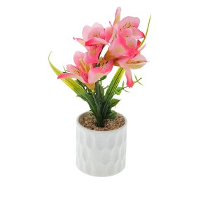 Unique Bargains Artificial Plants Five-Headed Daffodil Bonsai Plastic 2.76"x2.76"x9.45" 1 Pcs - 1 of 4