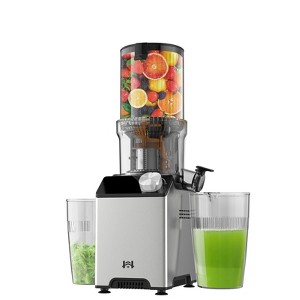 WHUTO Cold Press Juicer, Wide Feed Chute Juicer Machines, Stainless Steel Slow Masticating Juicers Easy to Clean, High Juice Yield, Platinum Knob - 1 of 4