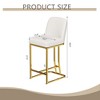 NicBex Modern Bar Stools Set of 2,Counter Height Bar Stools with Soft Padding,Bar Chairs with Metal Legs,Barstools for Kitchen Counter,Dining - 3 of 4