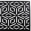 Grungis Matrix Metal Decorative Patio Screens,Freestanding Decorative Privacy Screen in with Rhombus Pattern for Balcony Patio,76" H×48" W - 3 of 4