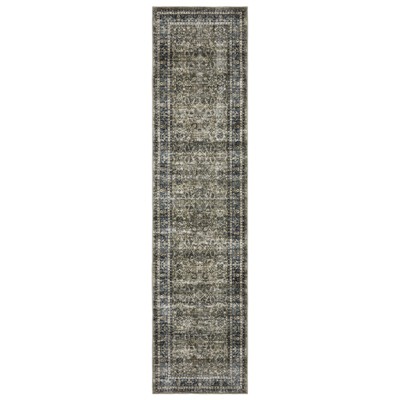 Oriental Weavers Sumter SUM06 Charcoal Grey/ Blue Indoor Area Rug - 2' x 8'