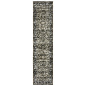 Oriental Weavers Sumter SUM06 Charcoal Grey/ Blue Indoor Area Rug - 2' x 8' - 1 of 4