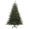 vidaXL Artificial Hinged Christmas Tree with Cones and Berries 82.7" - 2 of 4