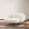 NicBex Teddy Velvet Accent Chair,Upholstered Living Room Chairs with Adjustable Mid-Height Backrest,Cozy Armchair,Accent Chairs for Living Room - 2 of 4