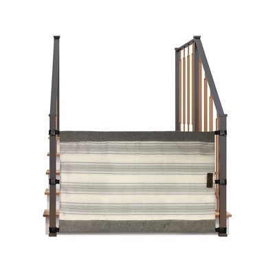 The Stair Barrier Portable Wide Banister to Banister Retractable Fabric Baby and Pet Safety Gate, 42 to 52 Inch, Hampton Natural