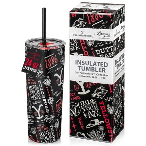 Dragon Glassware x Yellowstone 24 oz Vacuum Insulated Tumbler with Lid and Straws 1886 - 1 of 4