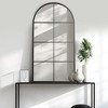 Lirago 55" x 28" Ironwork right angle Hanging Arched Bathroom Mirror with Black Rotatable Hardware for Adjustment - 3 of 4