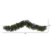 Nearly Natural 6-ft Flocked Artificial Christmas Garland with 50 Multicolored LED Lights and Berries - 2 of 3