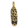 Black Bow Jewelry 10k or 14k Yellow Gold Antiqued Scroll Cylinder Ash Holder Pendant - 2 of 4