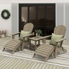 WestinTrends Tuscany HIPS Outdoor Patio Folding Adirondack Chairs with Ottomans and Side Table (5-Piece Conversation Set) - 2 of 4